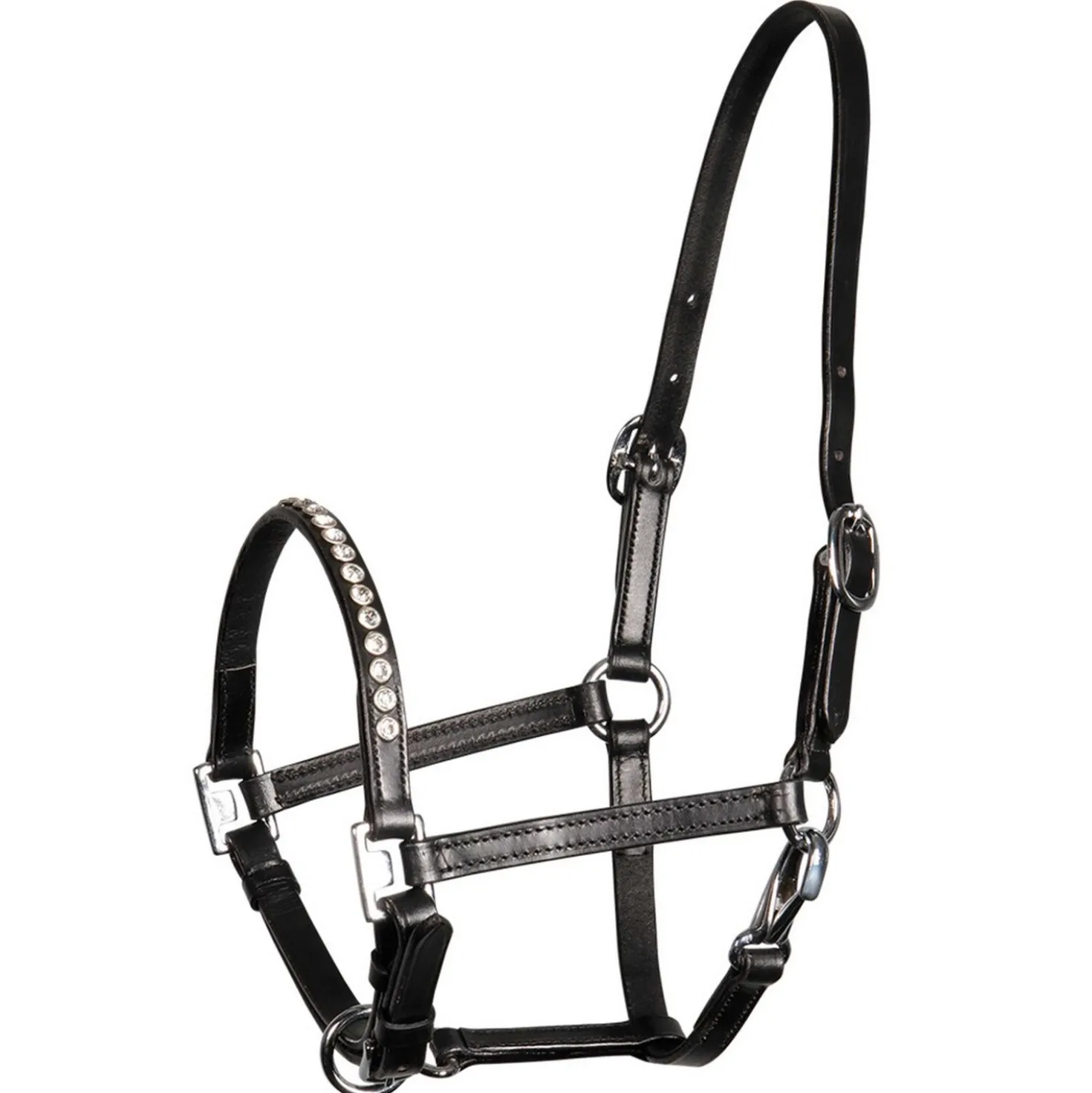 Harry's Horse Halster Crystal Zwart/Zilver
