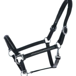 Harry's Horse Halster Finesse Crystal Leder Zwart