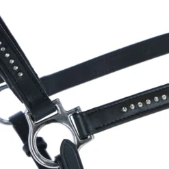 Harry's Horse Halster Finesse Crystal Leder Zwart