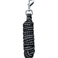 Harry's Horse Halsterlijn Soft Standaard Musketon Zwart/Grijs