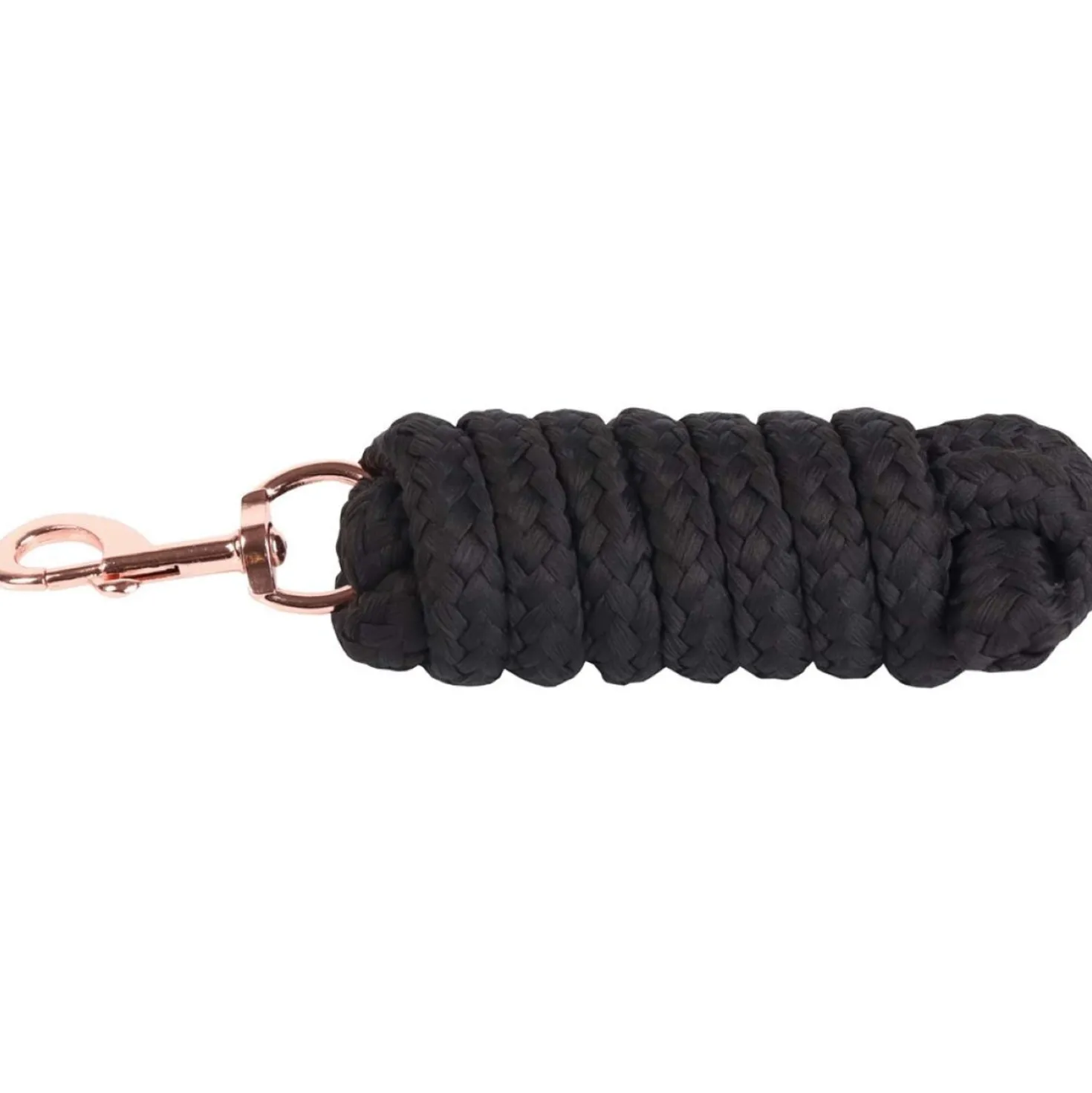 Harry's Horse Halstertouw Soft Musketon Rosegold 1.8m Zwart