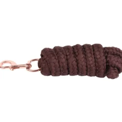 Harry's Horse Halstertouw Soft Musketon Rosegold 1.8m Bruin