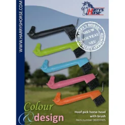 Harry's Horse Hoevenkrabber en Borstel Paardenhoofd Lichtblauw