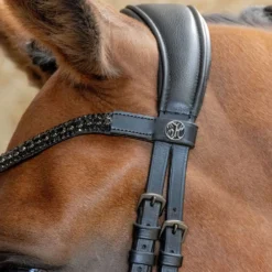 Harry's Horse Hoofdstel Anatomic Black Crystal Zwart