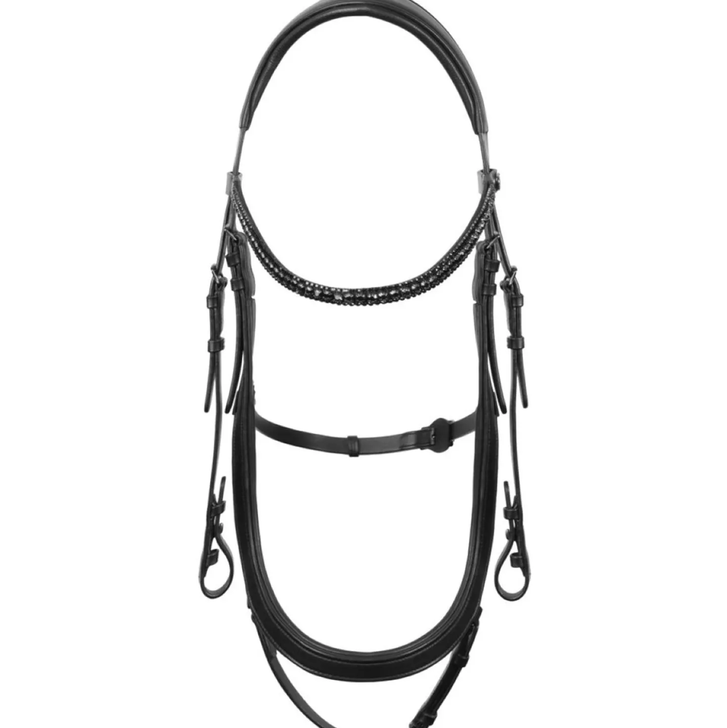 Harry's Horse Hoofdstel Anatomic Black Crystal Zwart