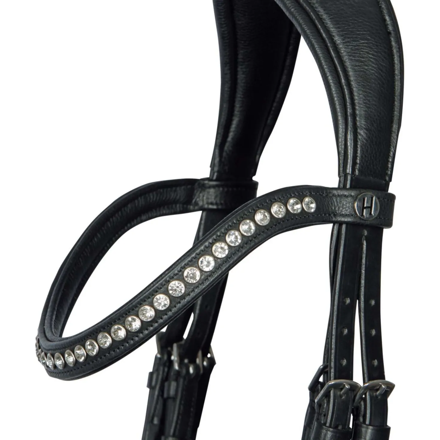 Harry's Horse Hoofdstel Nero Soft Zwart/Zilver