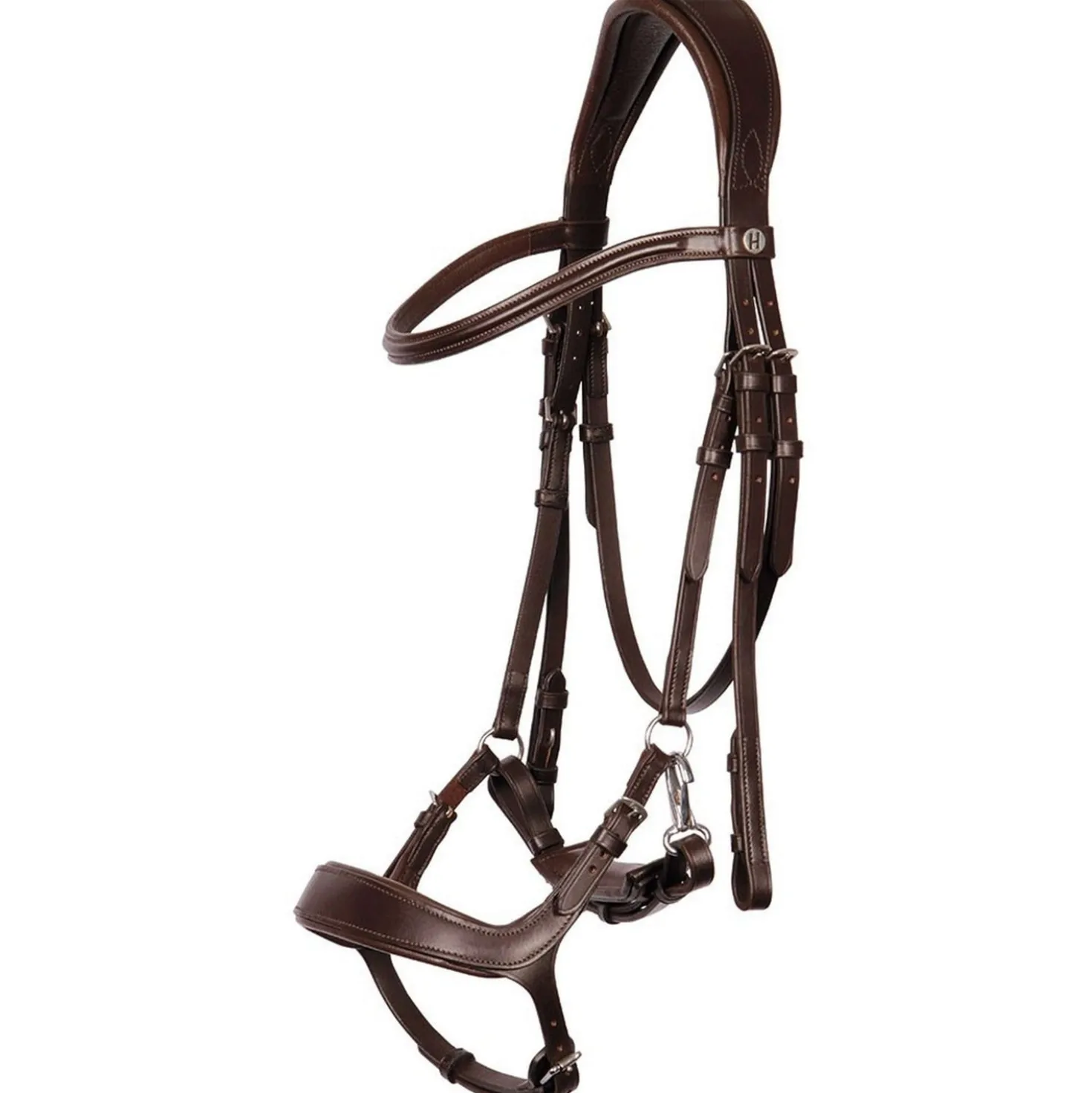 Harry's Horse Hoofdstel Release met Gecombineerde Neusriem Bruin