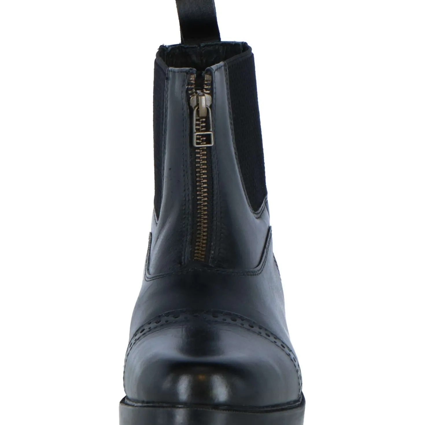 Harry's Horse Jodhpurs leder Hickstead zipper Zwart