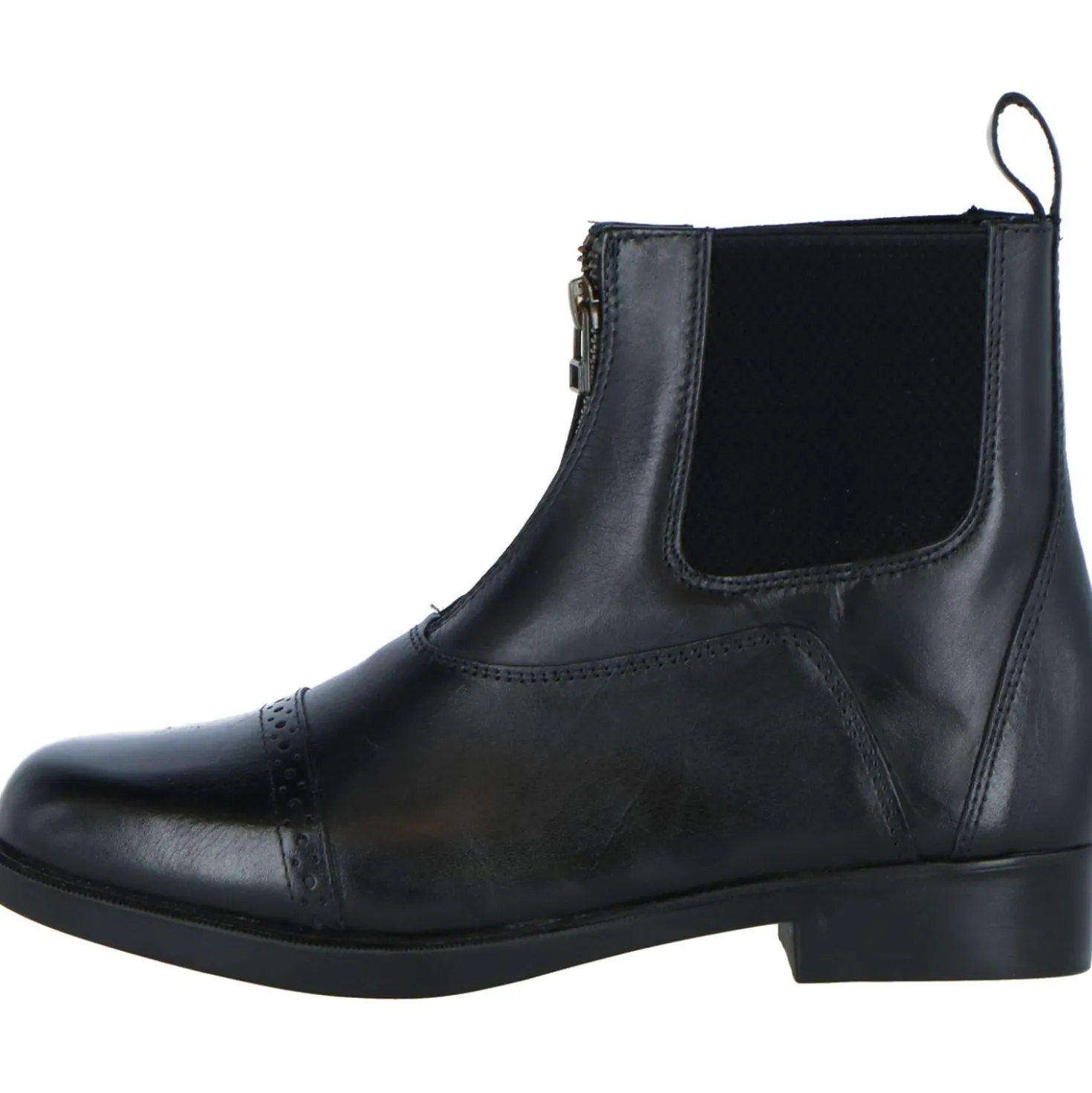 Harry's Horse Jodhpurs leder Hickstead zipper Zwart