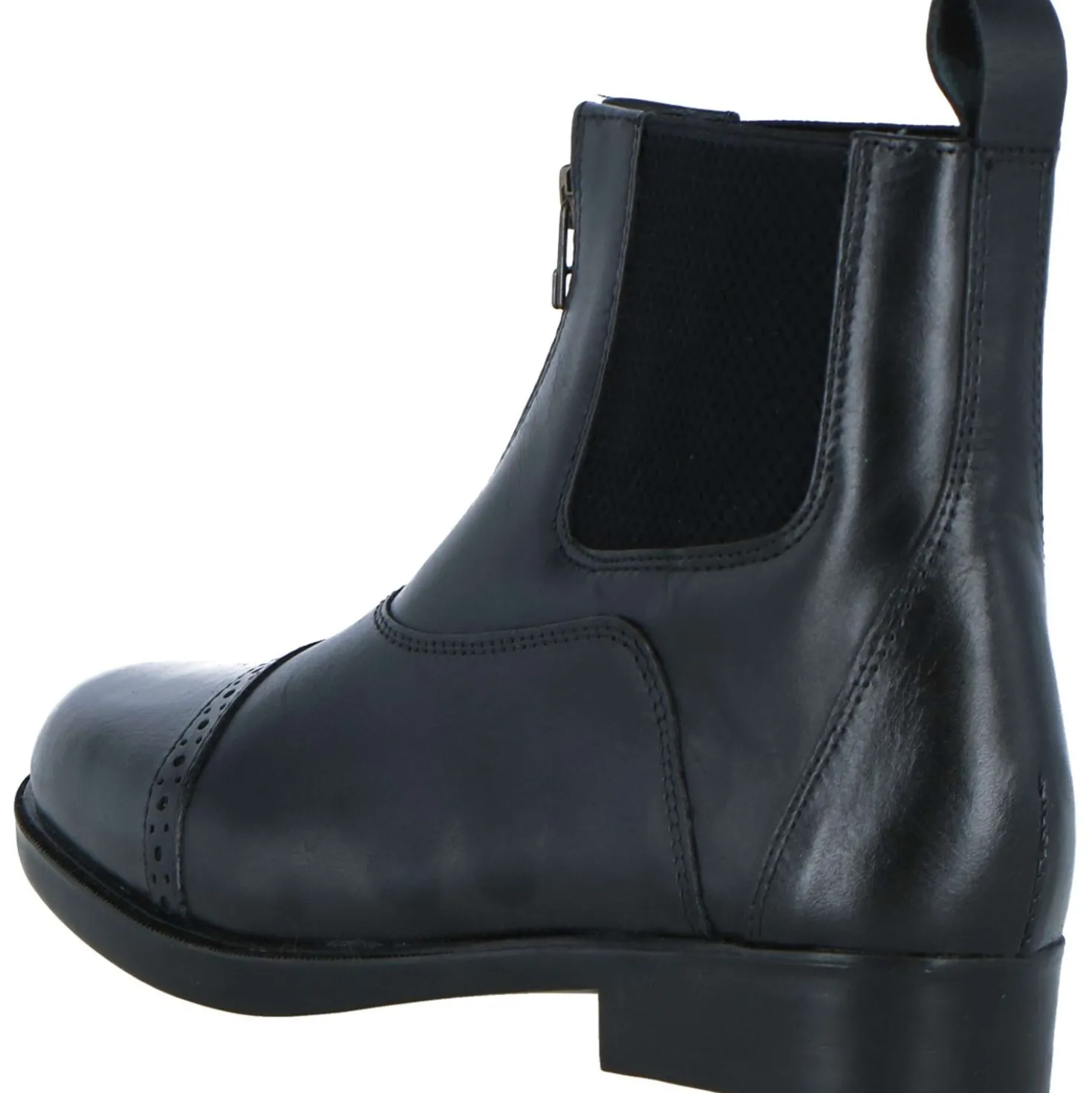 Harry's Horse Jodhpurs leder Hickstead zipper Zwart