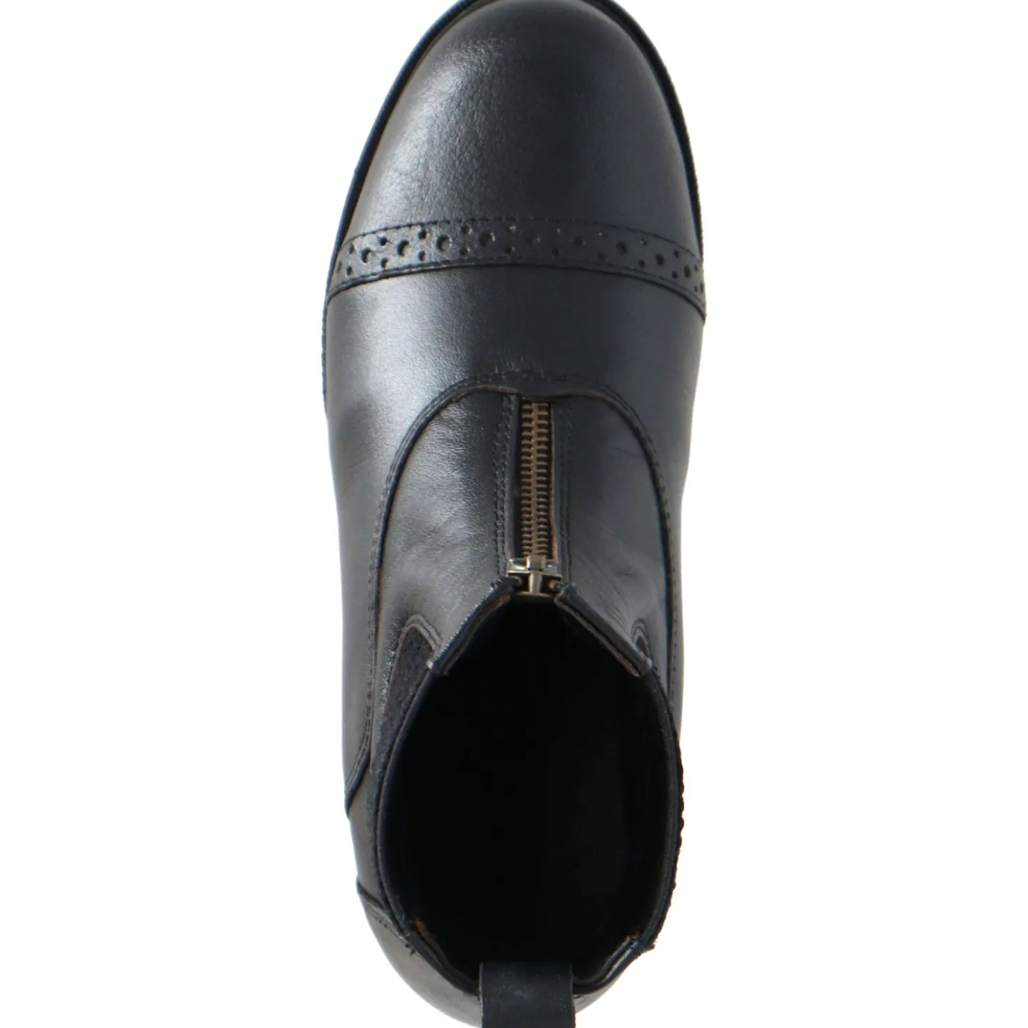 Harry's Horse Jodhpurs leder Hickstead zipper Zwart