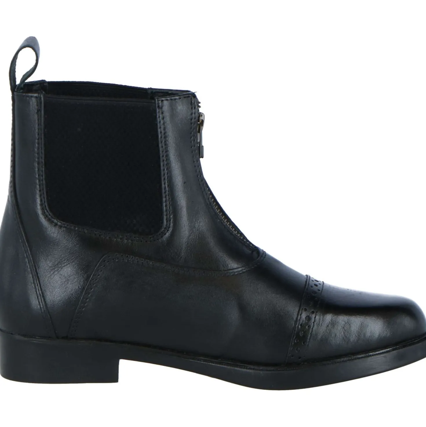 Harry's Horse Jodhpurs leder Hickstead zipper Zwart