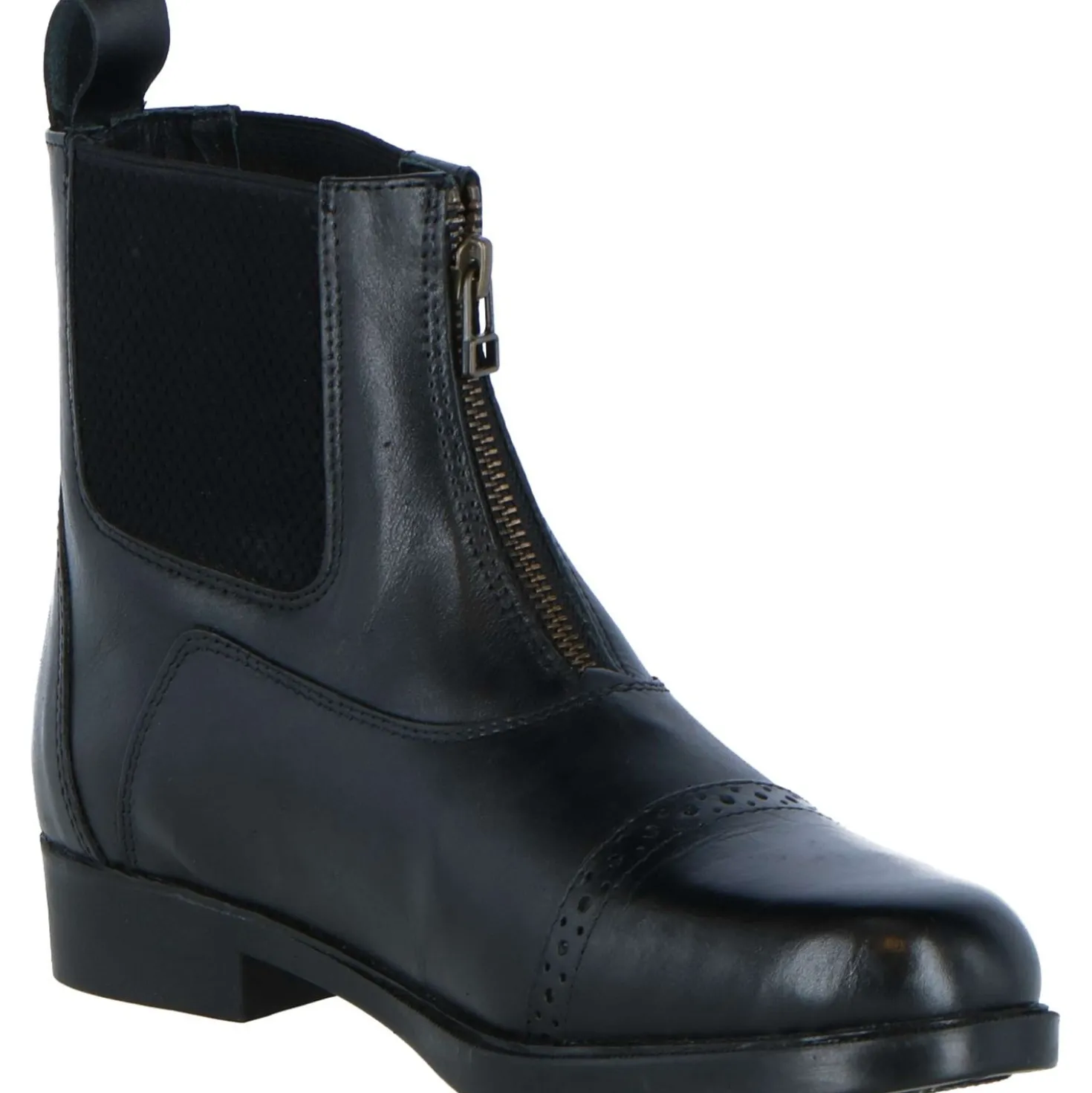 Harry's Horse Jodhpurs leder Hickstead zipper Zwart