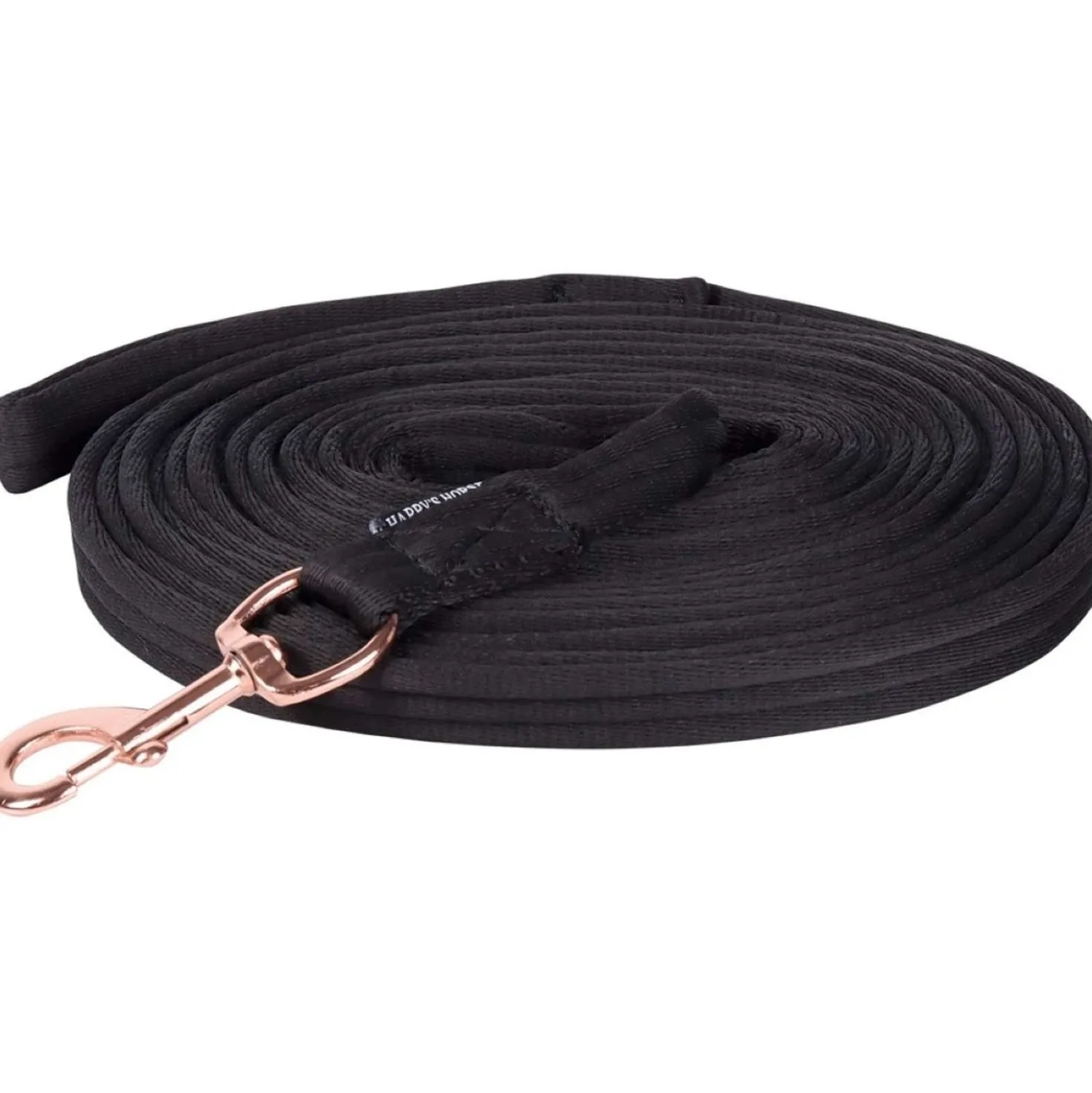 Harry's Horse Longeerlijn Soft Rosegold 8m Zwart