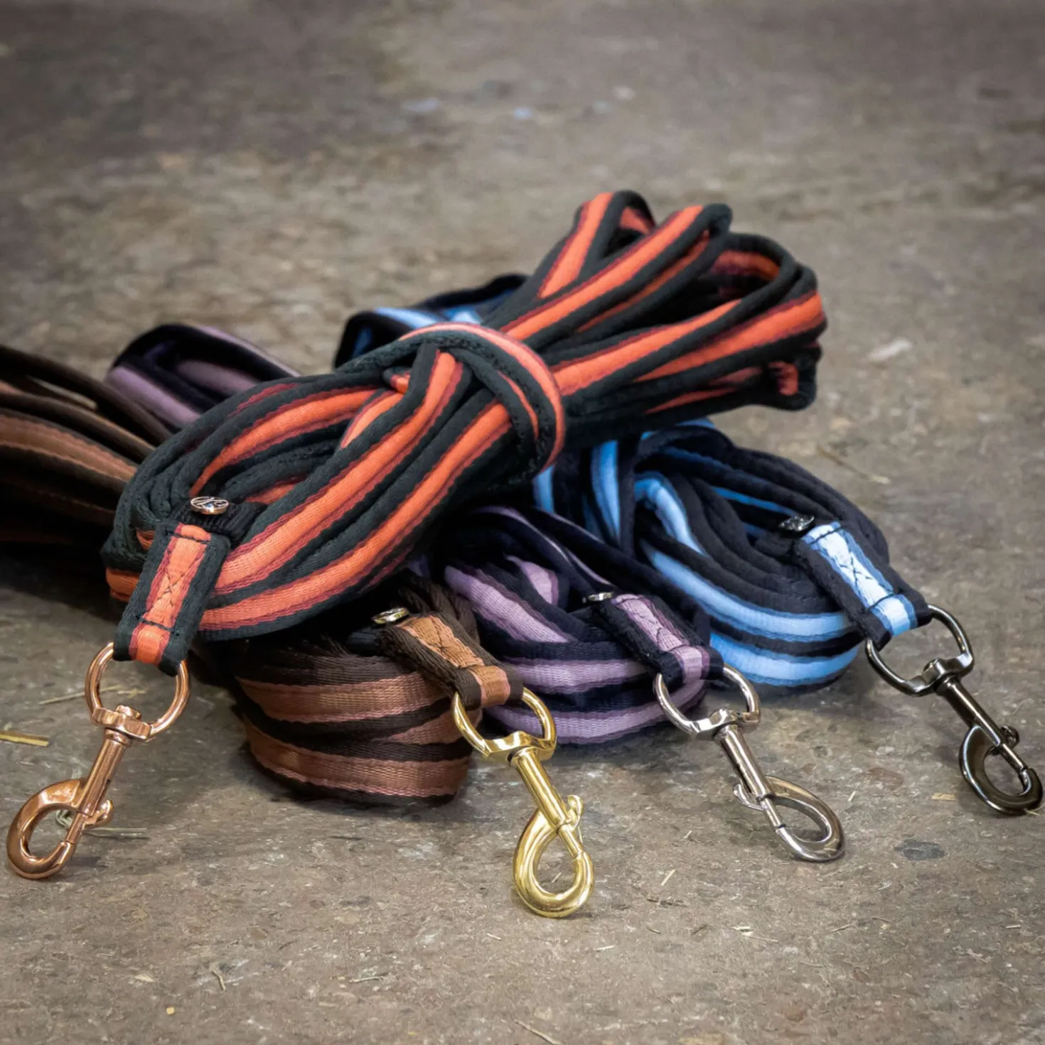 Harry's Horse Longeerlijn Soft Stripe Black-Sand