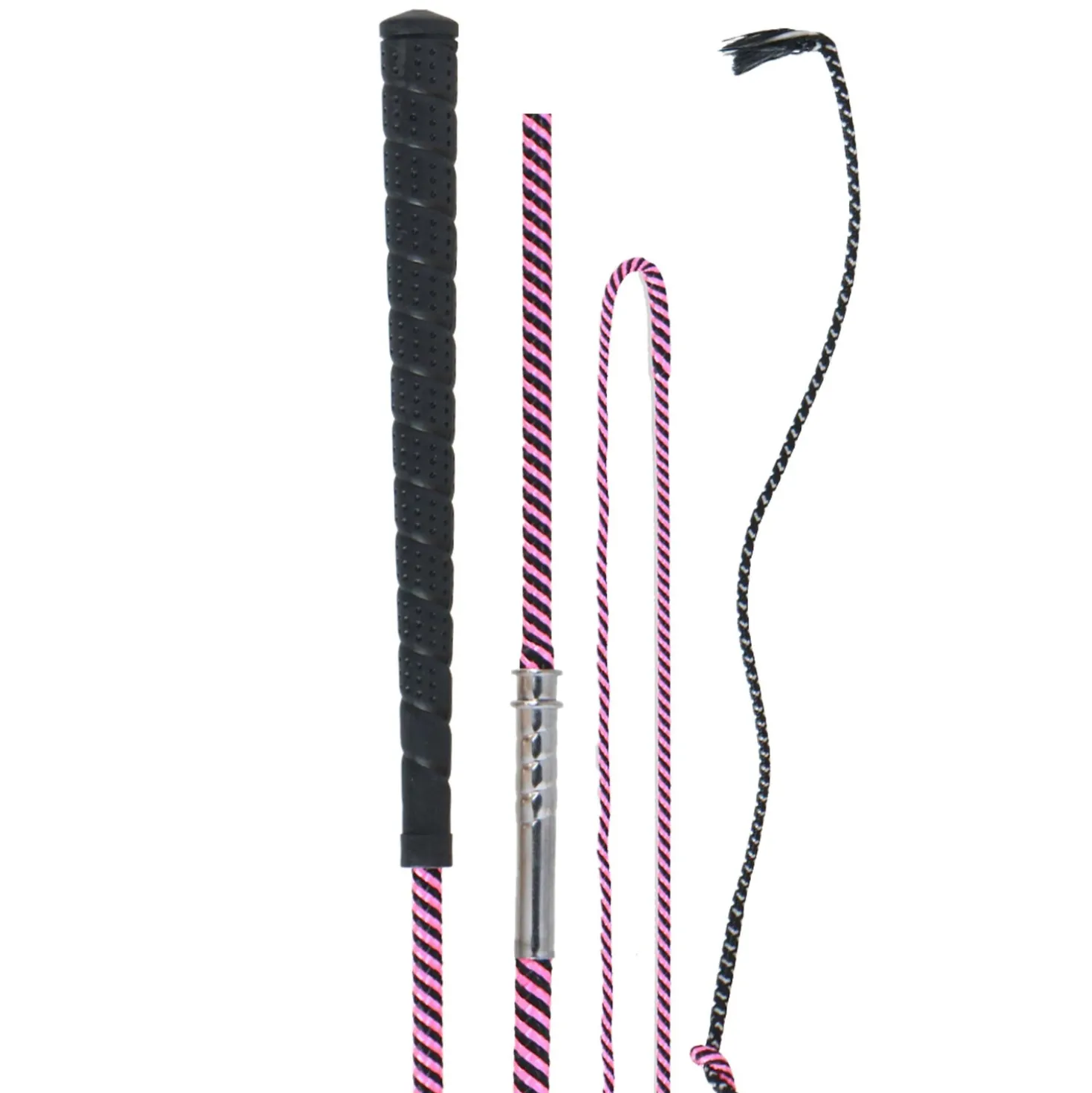 Harry's Horse Longeerzweep Deelbaar Zwart/Roze