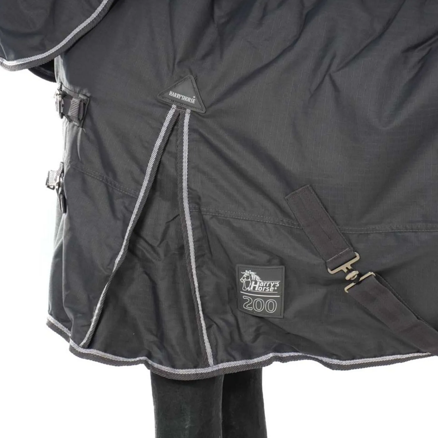 Harry's Horse Outdoordeken Thor 200g met Hals Ebony
