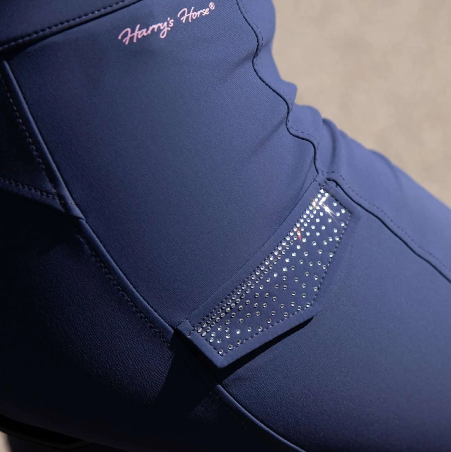 Harry's Horse Rijbroek Denici Cavalli Purple Passion Full Grip Peacoat