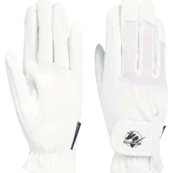 Harry's Horse Rijhandschoenen Domy Suede Mesh Wit