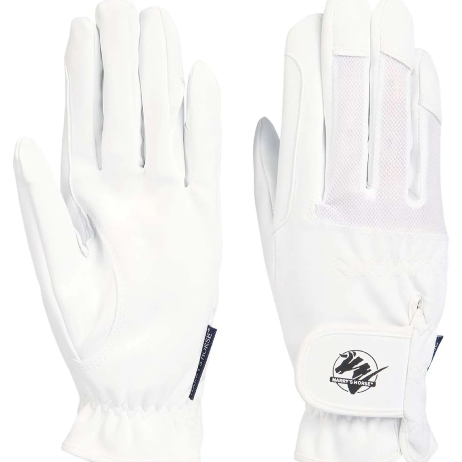 Harry's Horse Rijhandschoenen Domy Suede Mesh Wit