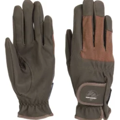 Harry's Horse Rijhandschoenen Domy Suede Mesh Bruin