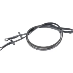 Harry's Horse Teugels Leder Rubber Gevoerd Zwart