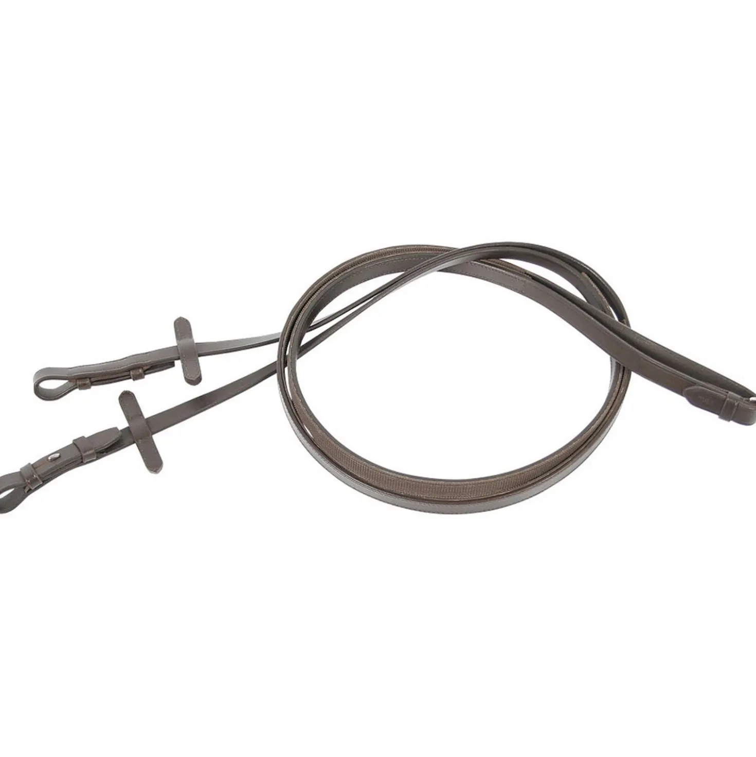 Harry's Horse Teugels Leder Rubber Gevoerd Bruin