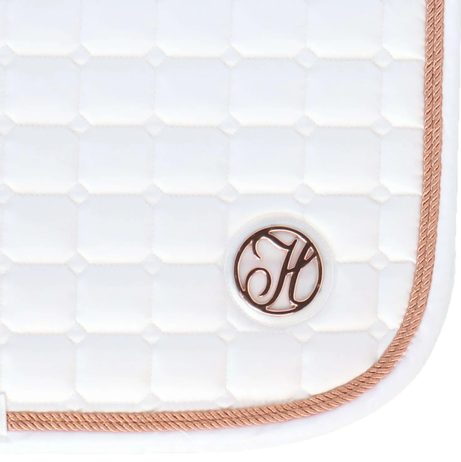 Harry's Horse Zadeldekje Reverso logo Competition Dressuur Wit/Rosegold