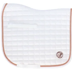 Harry's Horse Zadeldekje Reverso logo Competition Dressuur Wit/Rosegold
