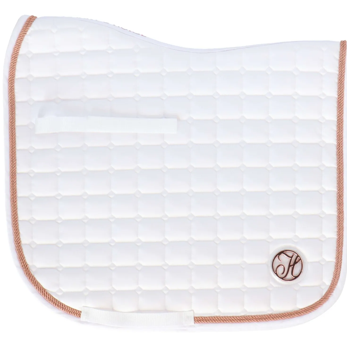 Harry's Horse Zadeldekje Reverso logo Competition Dressuur Wit/Rosegold
