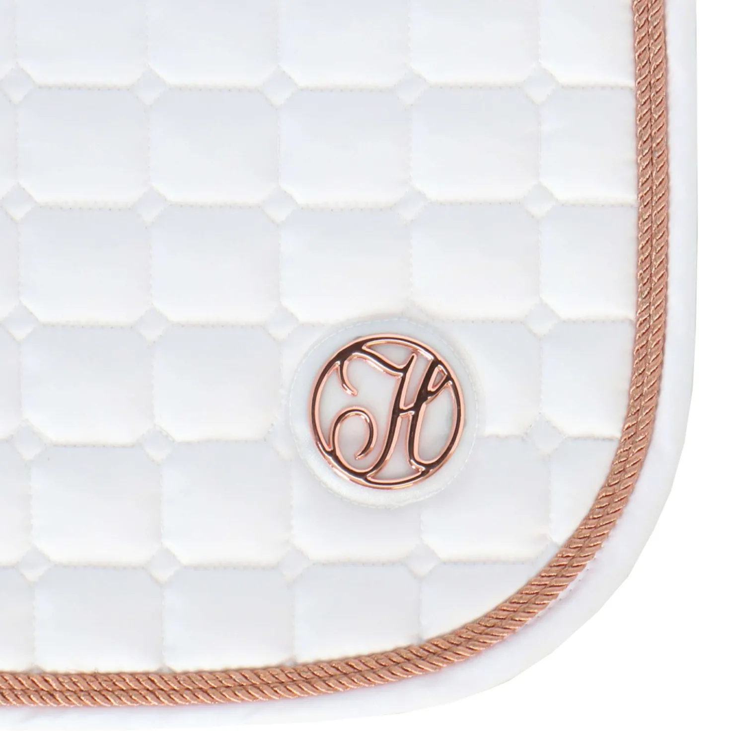 Harry's Horse Zadeldekje Reverso Logo Competition Veelzijdigheid Wit/Rosegold