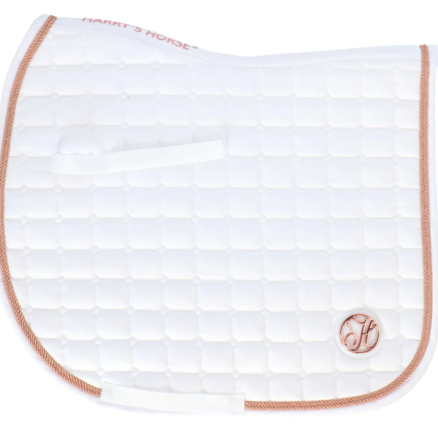 Harry's Horse Zadeldekje Reverso Logo Competition Veelzijdigheid Wit/Rosegold