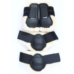 HB Beenbeschermerset Teddy Zwart
