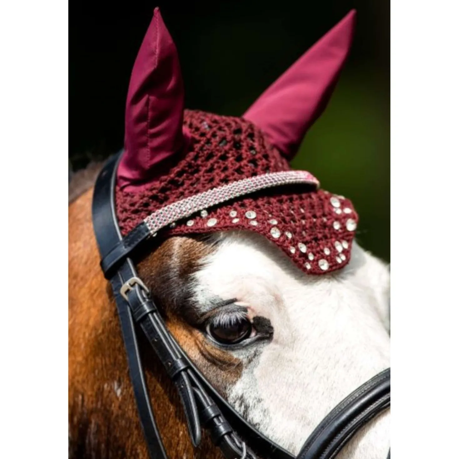 HB Oornetje met Trydac Swarovski steentjes Burgundy