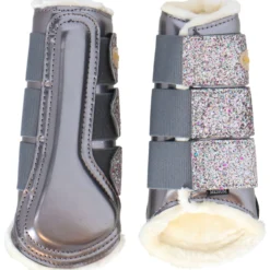 HB Showtime Beenbeschermers Gold Rush Glitter Grijs