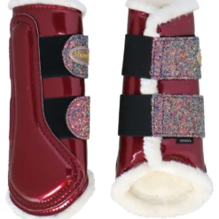 HB Showtime Beenbeschermers Gold Rush Glitter Bordeaux