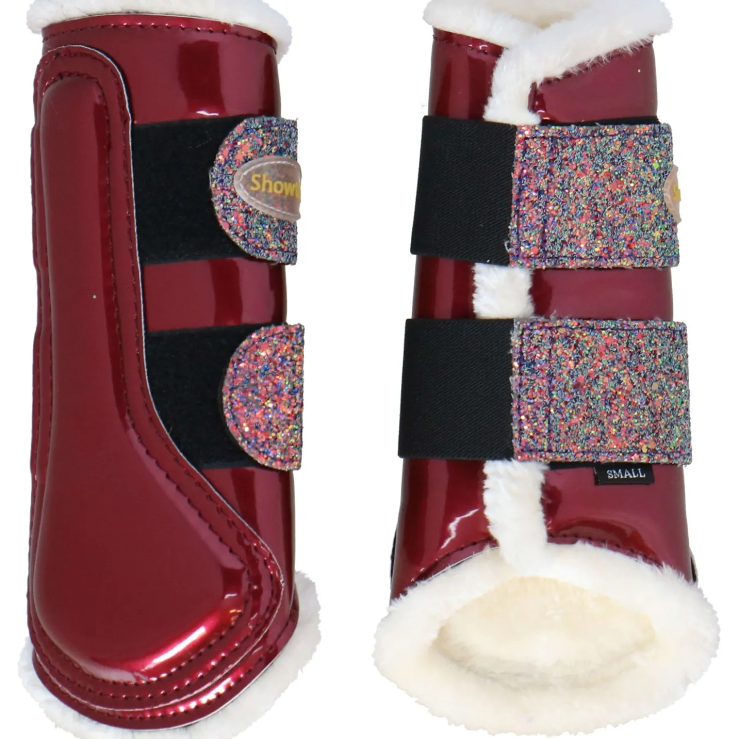 HB Showtime Beenbeschermers Gold Rush Glitter Bordeaux