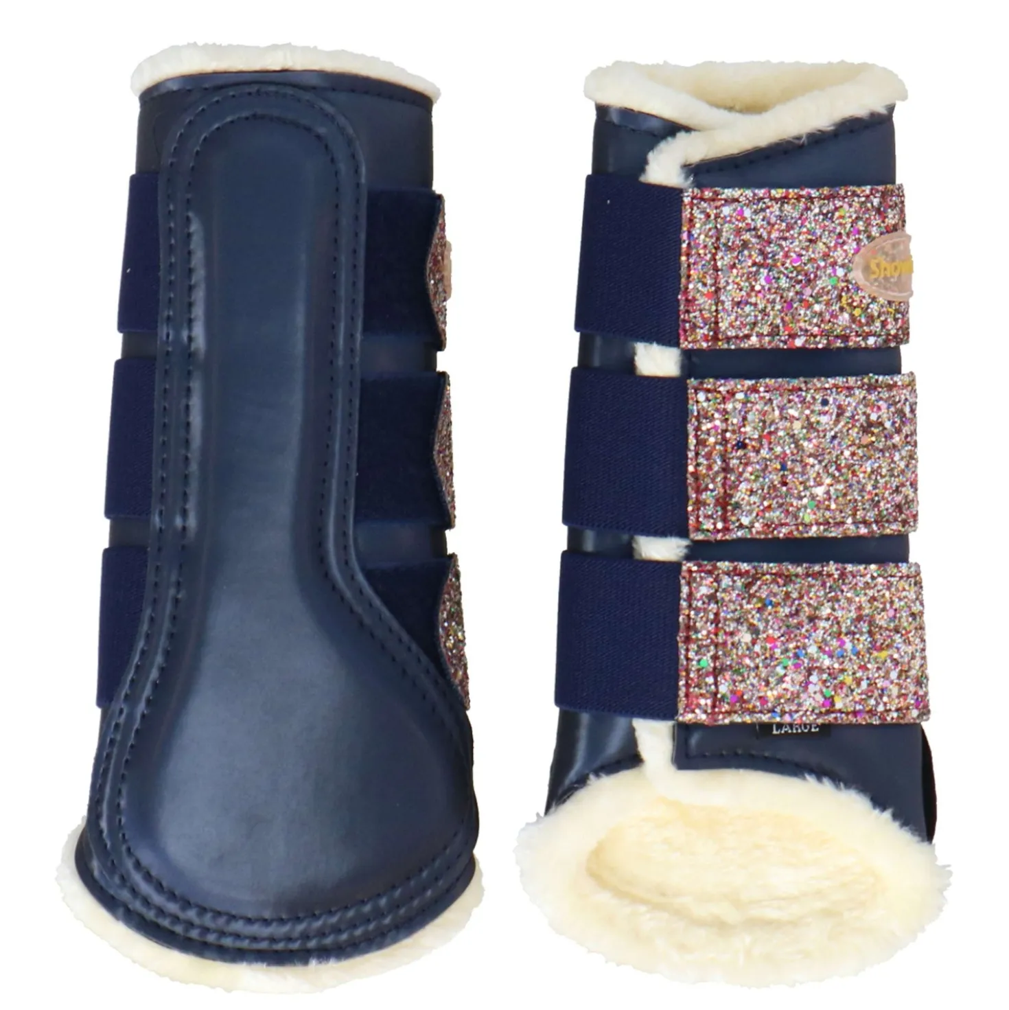 HB Showtime Beenbeschermers Gold Rush Glitter Navy