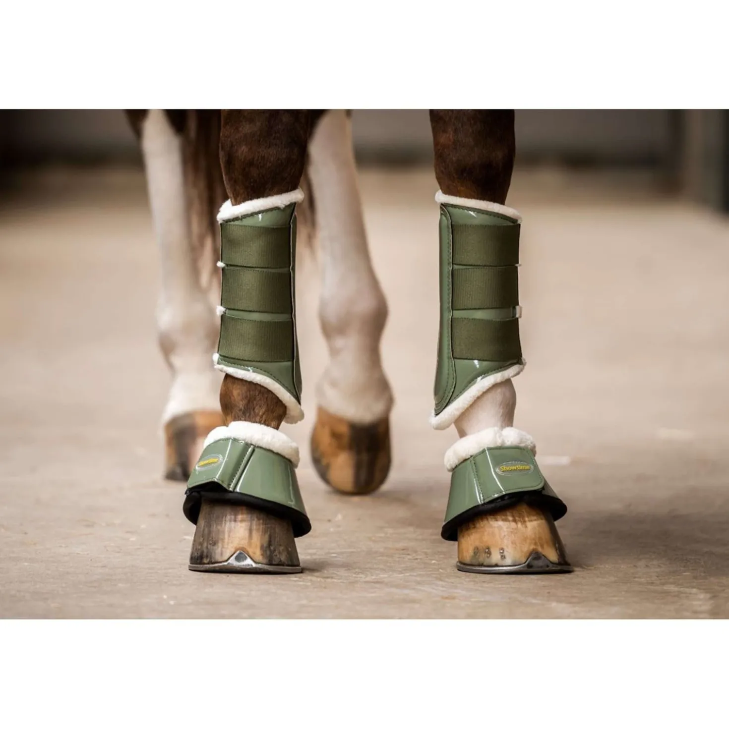 HB Showtime Beenbeschermers Crown Olijfgroen