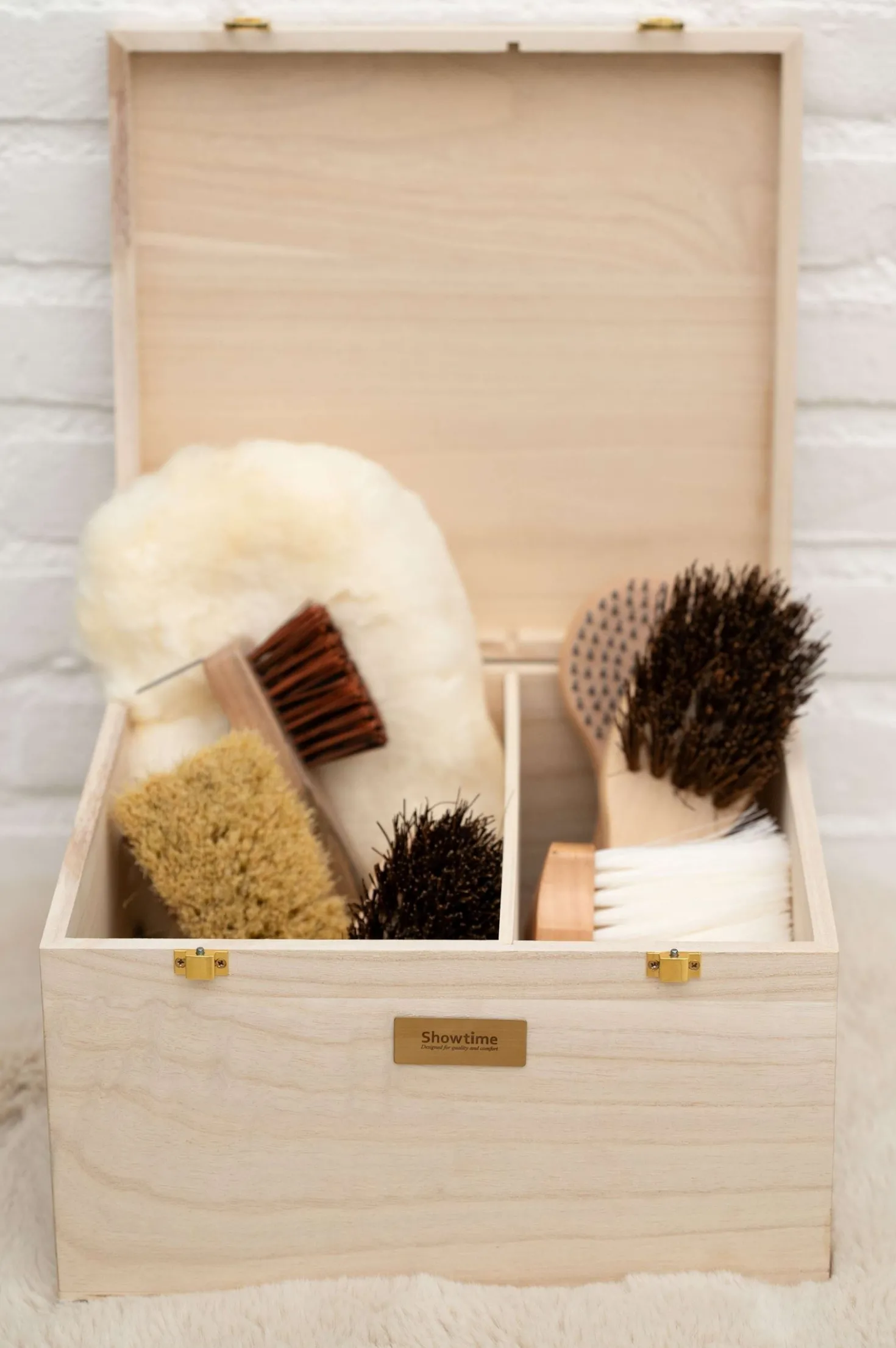 HB Showtime Poetskist Luxe met Borstelset Beige