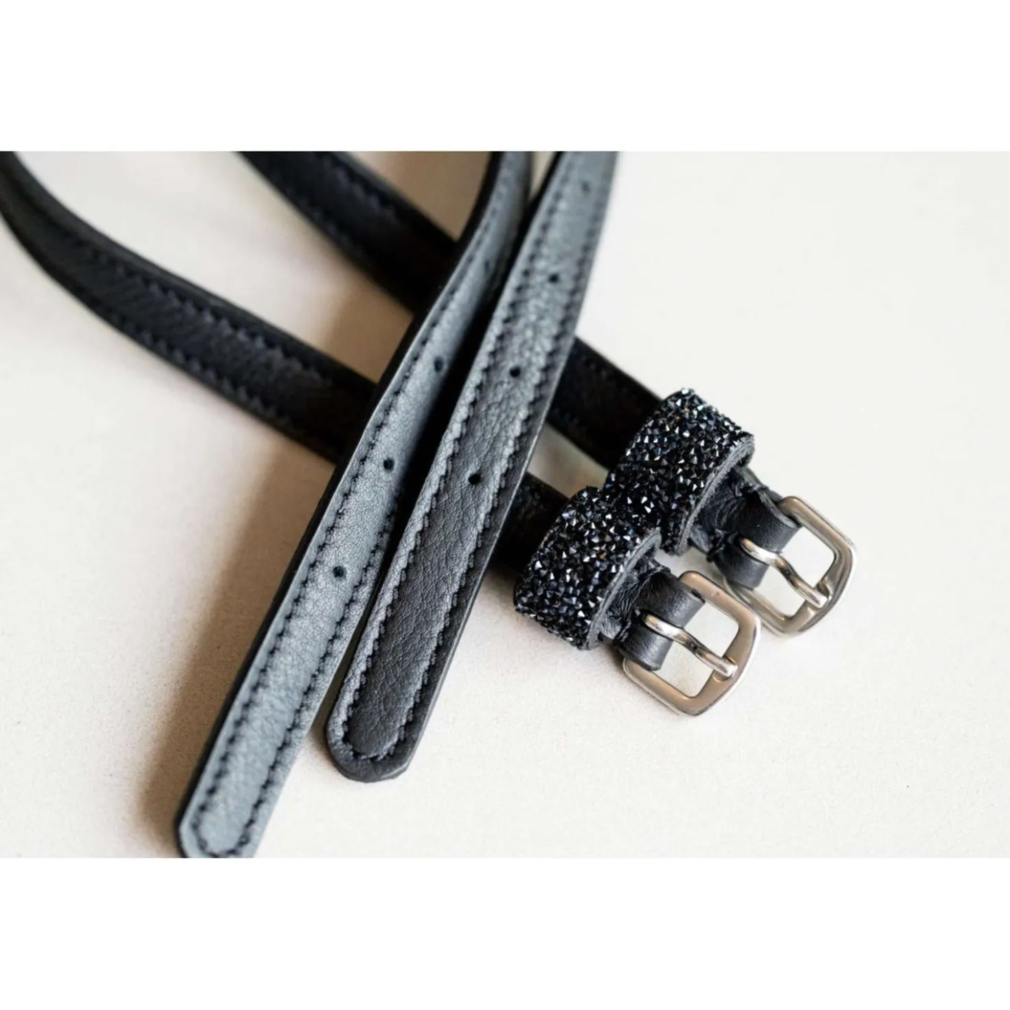 HB Sporenriempjes Showtime Sparkle Zwart/Zwart