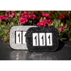 HB Startnummer Glitter Zwart