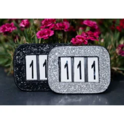 HB Startnummer Glitter Zwart/Grijs