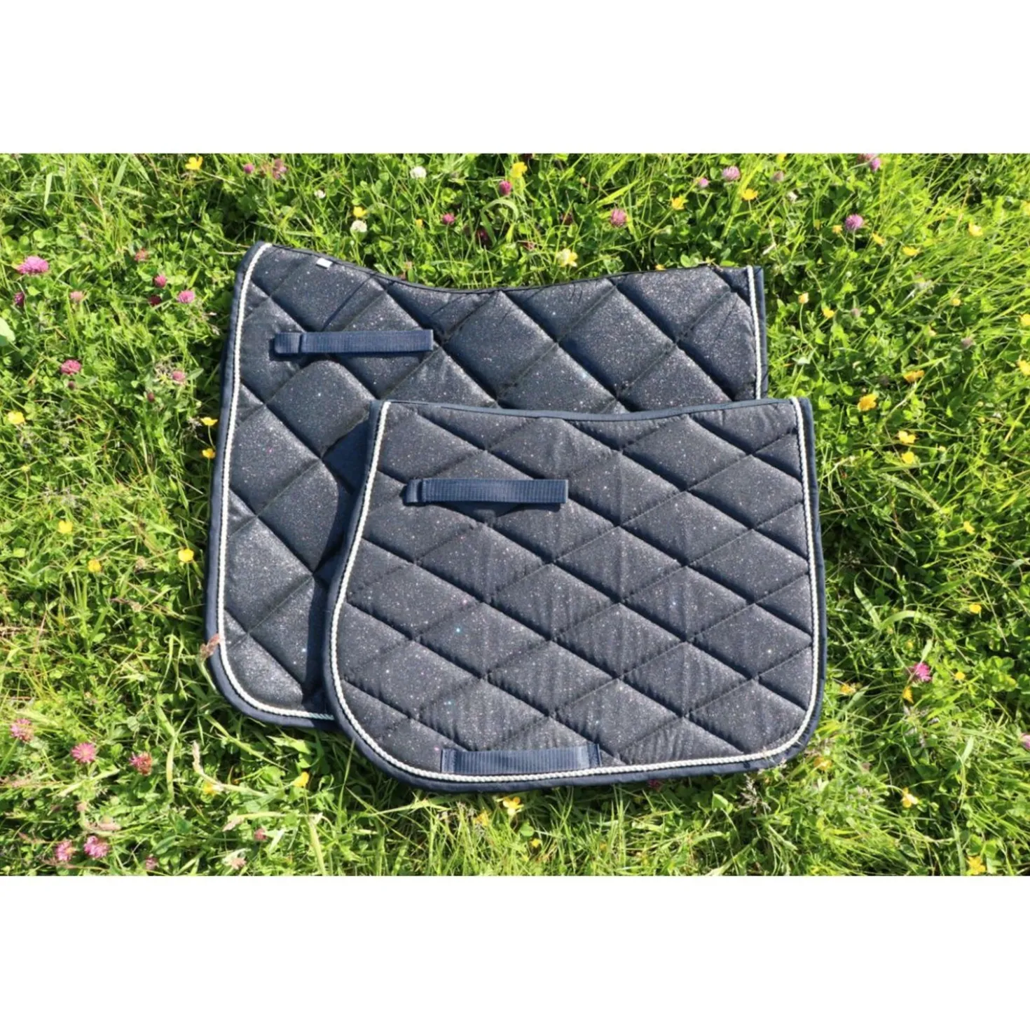 HB Zadeldekje Sparkling Glitter Dressuur Navy