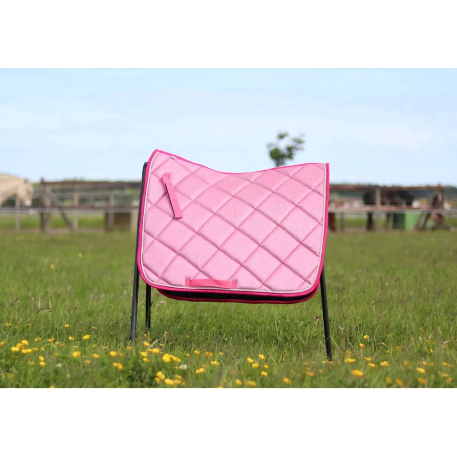 HB Zadeldekje Sparkling Glitter Springen Roze