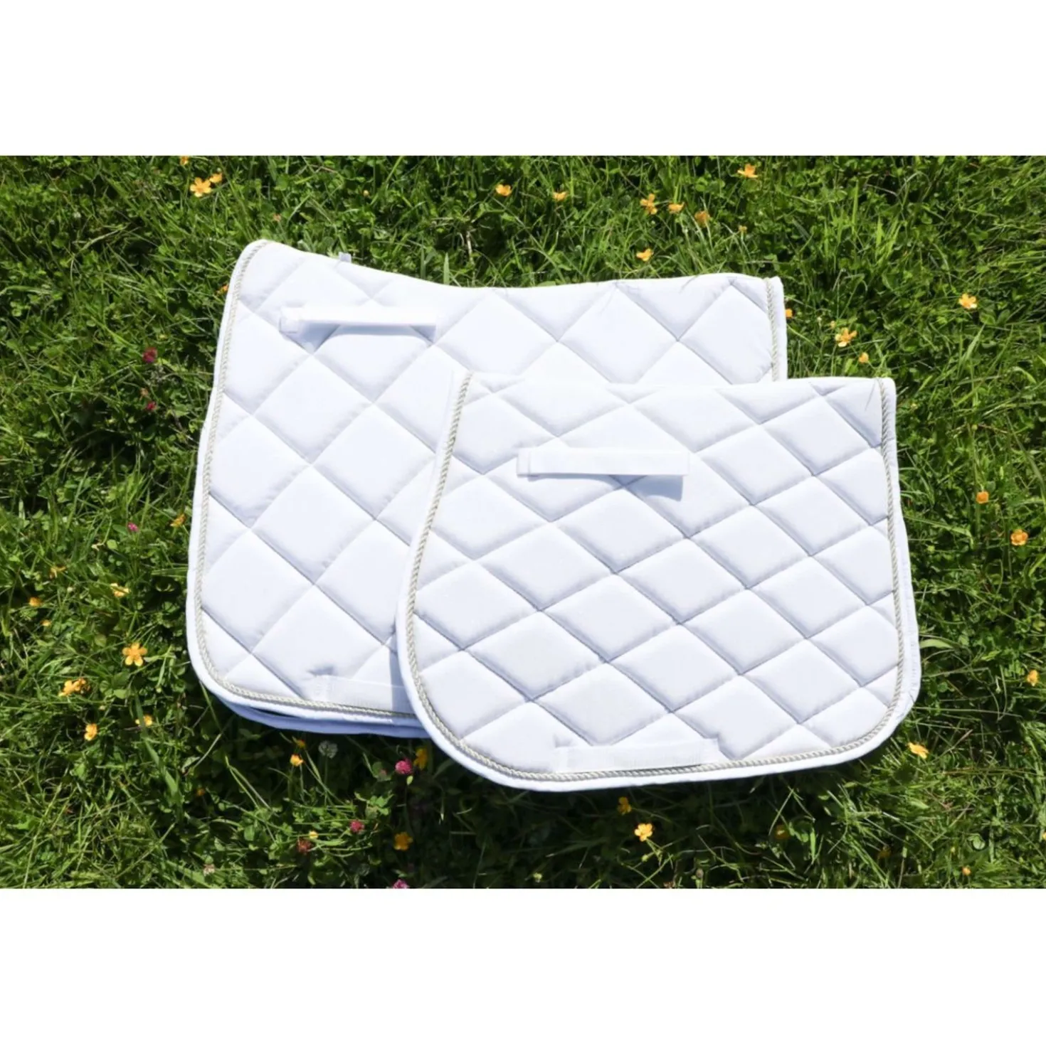 HB Zadeldekje Sparkling Glitter Springen Wit