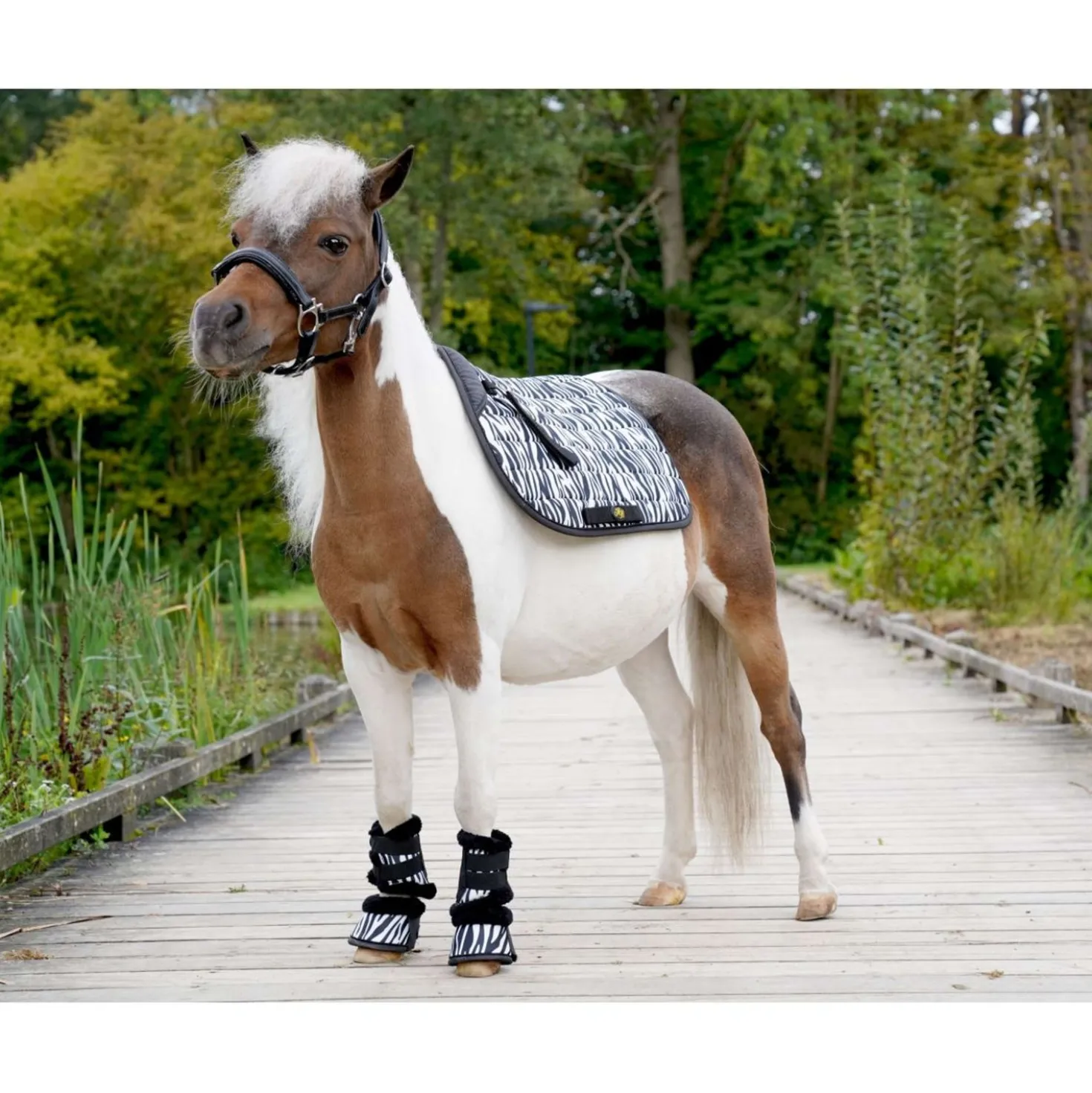 HB Zadeldekje Zebra Veelzijdigheid Zwart/Wit