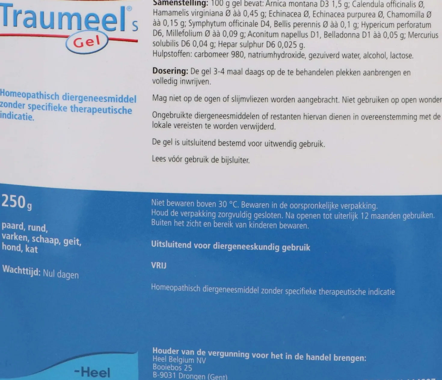 Heel Traumeel S Gel Wit