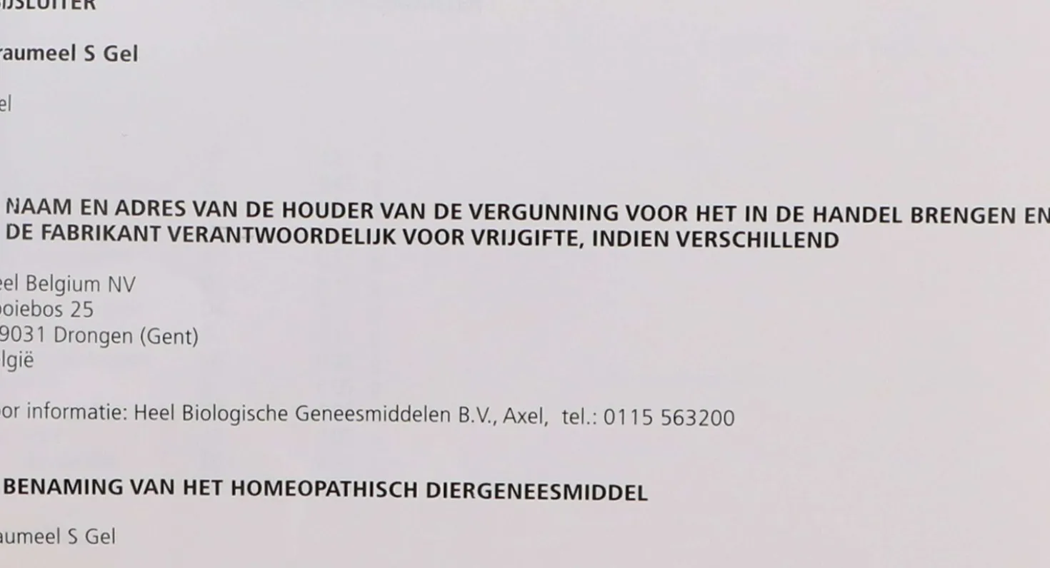 Heel Traumeel S Gel Wit