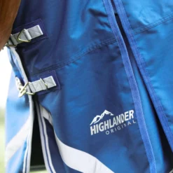Highlander Original by Shires Winterdeken Turnout 200g met Halsstuk Blauw